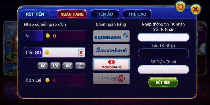 Nạp và rút tiền 999BET qua ngân hàng VietQR ví điện tử và tiền điện tử